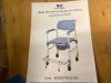 Commode Chair,Toilet Chair Wheeled Shower Commode Chair,4 in 1 Commode Chair/with Wheeled Toilet Chair/Wheelchair Shower Transport Chair /4 Wheel Brakes/Foldable Mobile Toilet Elderly Disabled Person - Thumbnail 3