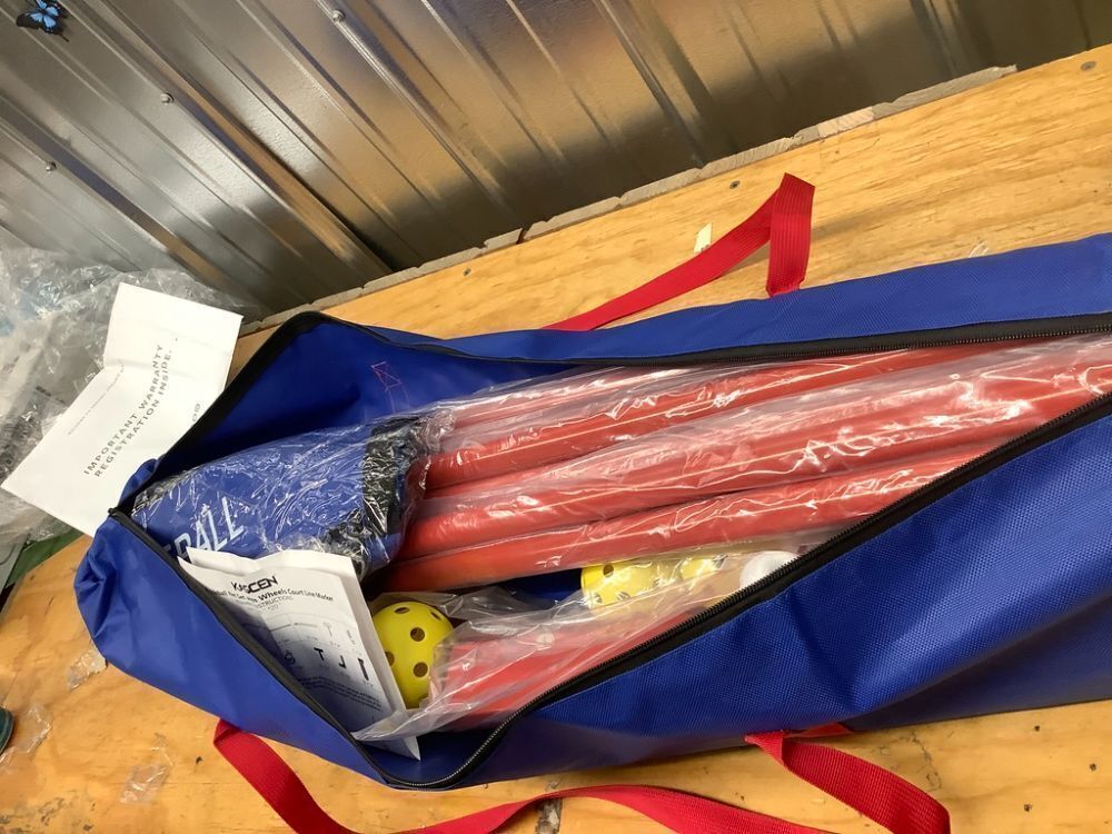 RED AND BLUE Kascen Portable Pickleball Net with Wheels - 22ft Outdoor Regulation Size Pickle Ball net for diveway, Backyard and Indoor - Image 2 - Lot 8777