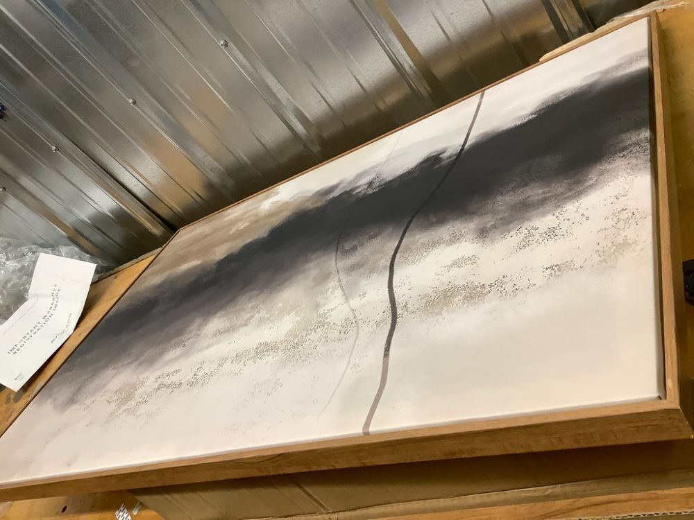 HPINUB Large Modern Abstract Shapes Framed Canvas Wall Art Set,Neutral Black and White Wall Decor,Minimalist Nordic Wall Painting for Living Room,Bedroom,Dining Room,Office -24"x36"x3 - Image 2 - Lot 8782