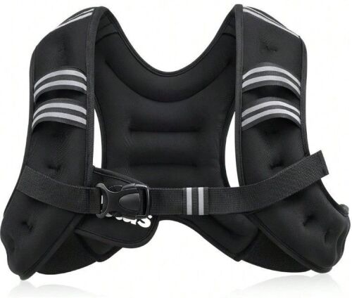 ZELUS Weighted Vest, 20lb Weight Vest With Reflective Stripe For Workout, Strength Training, Running, Fitness, Muscle Building, Weight Loss, Weightlifting - Lot 8812