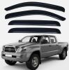 4PCS Window Visors For 2005-2015 Toyota Tacoma Double Cab, Sun Rain Guards Vent Shade - Thumbnail 1