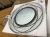 Wall Mirror Mounted Black Small Round Decorative Mirrors, Circle Metal Art Mirror Home for Bathroom Vanity, Living Room or Bedroom - Thumbnail 2