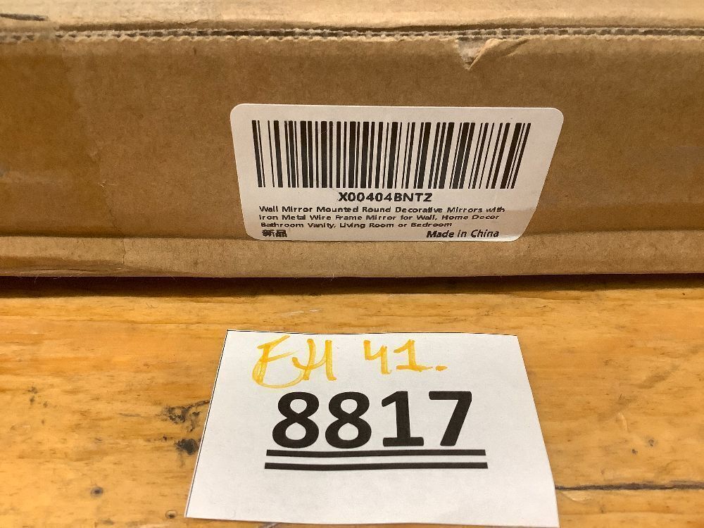 Wall Mirror Mounted Black Small Round Decorative Mirrors, Circle Metal Art Mirror Home for Bathroom Vanity, Living Room or Bedroom - Image 4 - Lot 8817