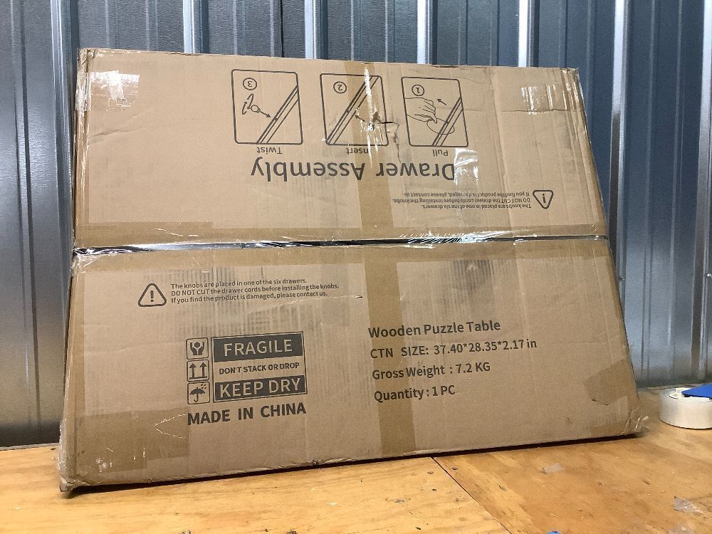 1500 Rotating Puzzle Board Pro, with 6 Drawers, Rubber Cover Mat, 34" x 25", 360° Lasy Susan, Sort-Wise Colorful Felt Drawers & 4 Trays, Wooden Jigsaw Puzzle Table, Birthday Gifts for Mom - Image 3 - Lot 8821