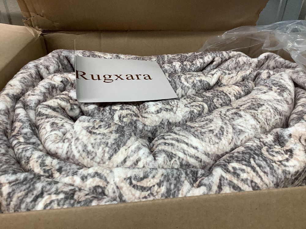 9' x 12' Washable Area Rug for Living Room, Extra Large Neutral Vintage Boho Rugs for Dining Room, Kids Room, Farmhouse, Durable Low Pile Non Slip Carpet for High Traffic Areas - Image 2 - Lot 8826