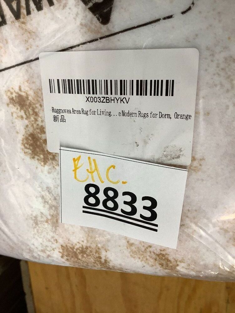 Ruggnovea Area Rug for Living Room Bedroom 8x10ft Washable Home Decor High Traffic Floor Mats for Dining Room Non Slip Easy Care Modern Rugs for Dorm, Orange - Image 4 - Lot 8833