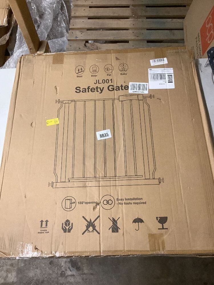 Extra Wide Baby Gate with Pressure Mounted Gate 57-62 Inches, Door Barrier No Drilling Internal Barrier for Home Kitchen Stairs White - Image 5 - Lot 8835