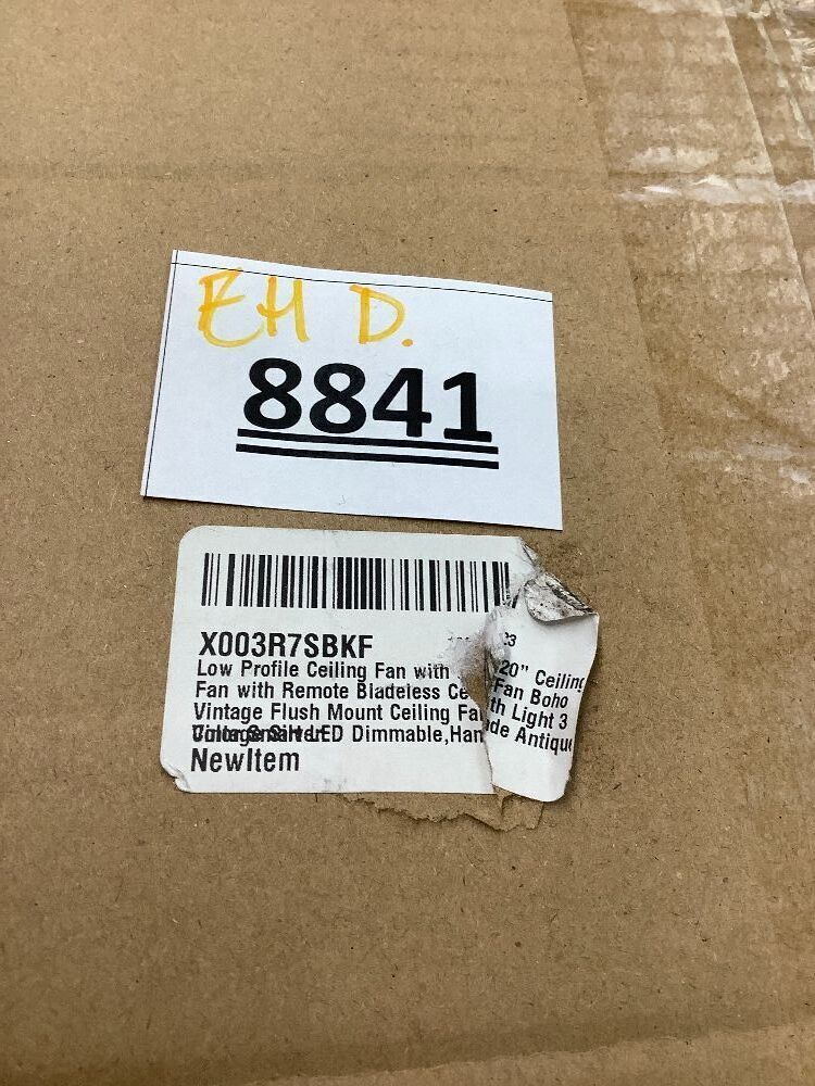 Low Profile Ceiling Fan with Lights 20" Ceiling Fan with Remote Bladeless Ceiling Fan Boho Vintage Flush Mount Ceiling Fan with Light 3 Color Smart LED Dimmable,Handmade Antique Vintage Silver - Image 4 - Lot 8841