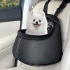 Dog Car Seat for Small Dogs Under 13 lbs (6kg), Deluxe Dog Booster Car Seat with Durable Belt and Buckles, Portable and Soft Pet Booster Seat, Black - Thumbnail 1