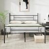 Novilla Queen Metal Bed Frame with Headboard and Footboard, 14 Inch Platform Bed Frame with Storage, Mattress Base, No Box Spring Needed, Metal Slat Support - Thumbnail 1
