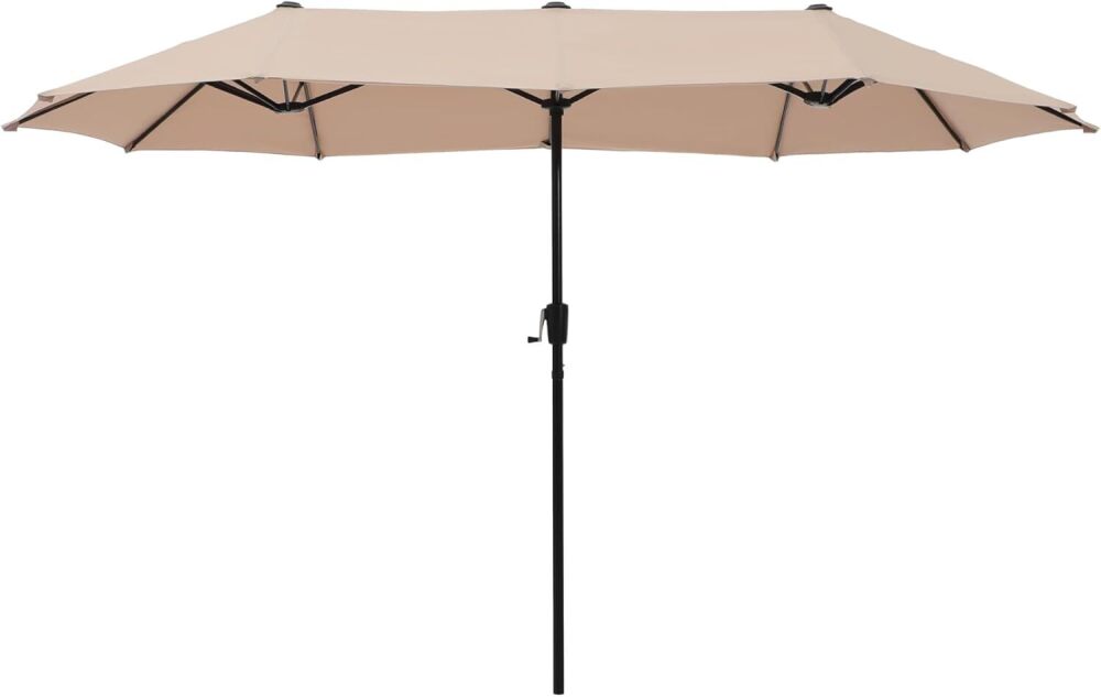 HERA'S PALACE 13 ft Rectangle Patio Umbrellas Large Outdoor Umbrella with Crank Powerful UV Protective Table Umbrella Outdoor Patio for Backyard, Pool, Garden, Deck - Image 1 - Lot 8864