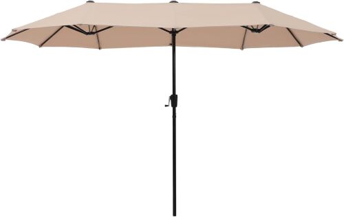 HERA'S PALACE 13 ft Rectangle Patio Umbrellas Large Outdoor Umbrella with Crank Powerful UV Protective Table Umbrella Outdoor Patio for Backyard, Pool, Garden, Deck - Lot 8864