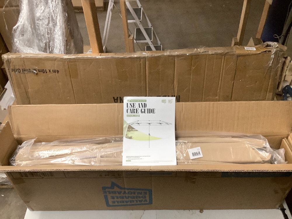 HERA'S PALACE 13 ft Rectangle Patio Umbrellas Large Outdoor Umbrella with Crank Powerful UV Protective Table Umbrella Outdoor Patio for Backyard, Pool, Garden, Deck - Image 2 - Lot 8864