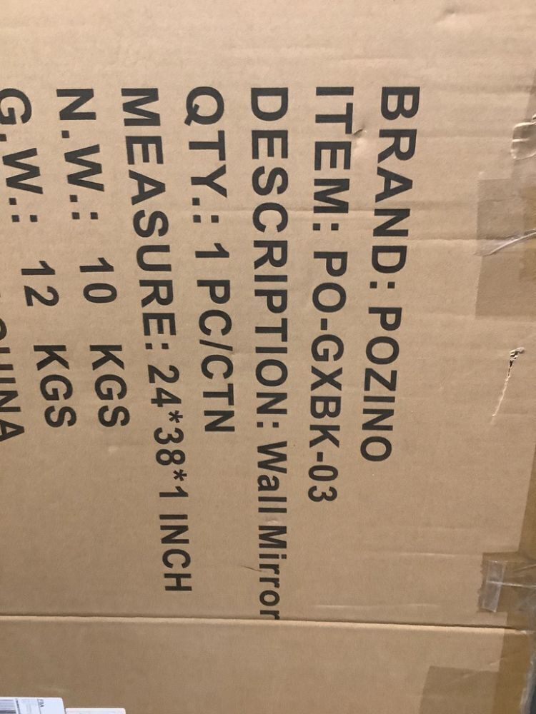 POZINO Beveled Bathroom Mirror, 24"x38" Black Arched Mirror for Over Sink, Modern Rounded Rectangle Mirrors with Stainless Steel Frame, Vanity Oblong Mirrors for Bedroom Living Room Entryway Fireplace - Image 5 - Lot 8877
