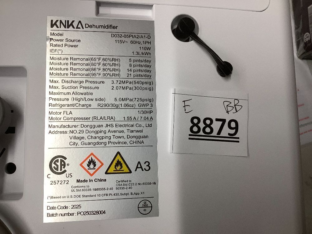 KNKA 1600 sq.ft Dehumidifier for Basement, 21 Pint Dehumidifiers for Home with Drain Hose, Continuous Drainage, Washable Filter, Intelligent Humidistat for Bedroom, Bathroom, Large Room - Image 4 - Lot 8879