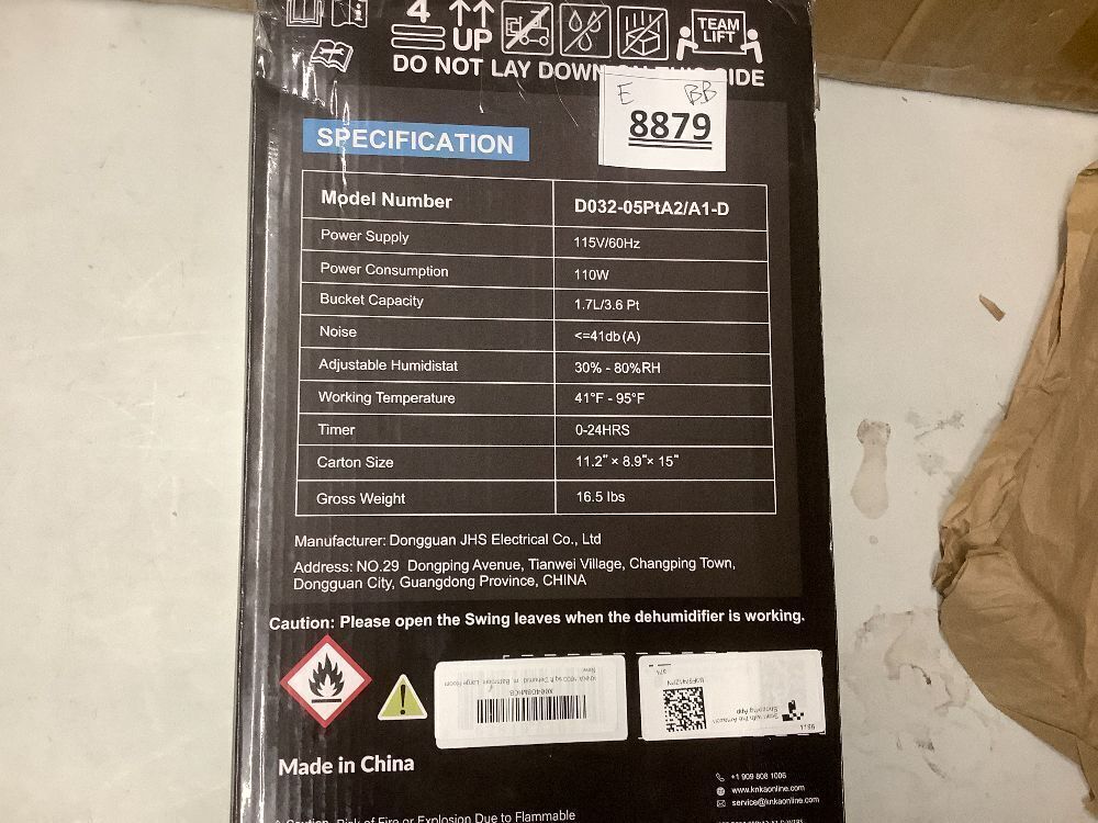 KNKA 1600 sq.ft Dehumidifier for Basement, 21 Pint Dehumidifiers for Home with Drain Hose, Continuous Drainage, Washable Filter, Intelligent Humidistat for Bedroom, Bathroom, Large Room - Image 6 - Lot 8879