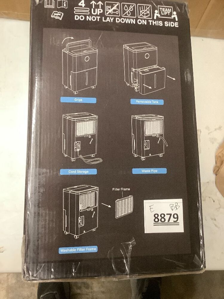 KNKA 1600 sq.ft Dehumidifier for Basement, 21 Pint Dehumidifiers for Home with Drain Hose, Continuous Drainage, Washable Filter, Intelligent Humidistat for Bedroom, Bathroom, Large Room - Image 7 - Lot 8879