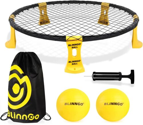 Roundnet Game Set with Balls and Patented Net, Lawn, Beach, Backyard Outdoor Game for Adults and Family - Lot 8886
