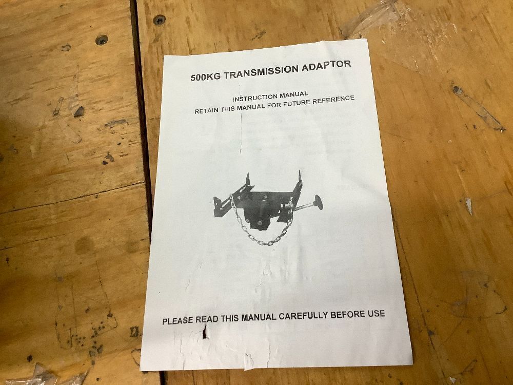 Transmission Jack Adapter - 1100LBS Heavy Duty, 30° Tilt & Safety Chains - Fits All Floor Jacks - Gearbox Removal for Cars, Trucks, SUVs - Image 3 - Lot 8887