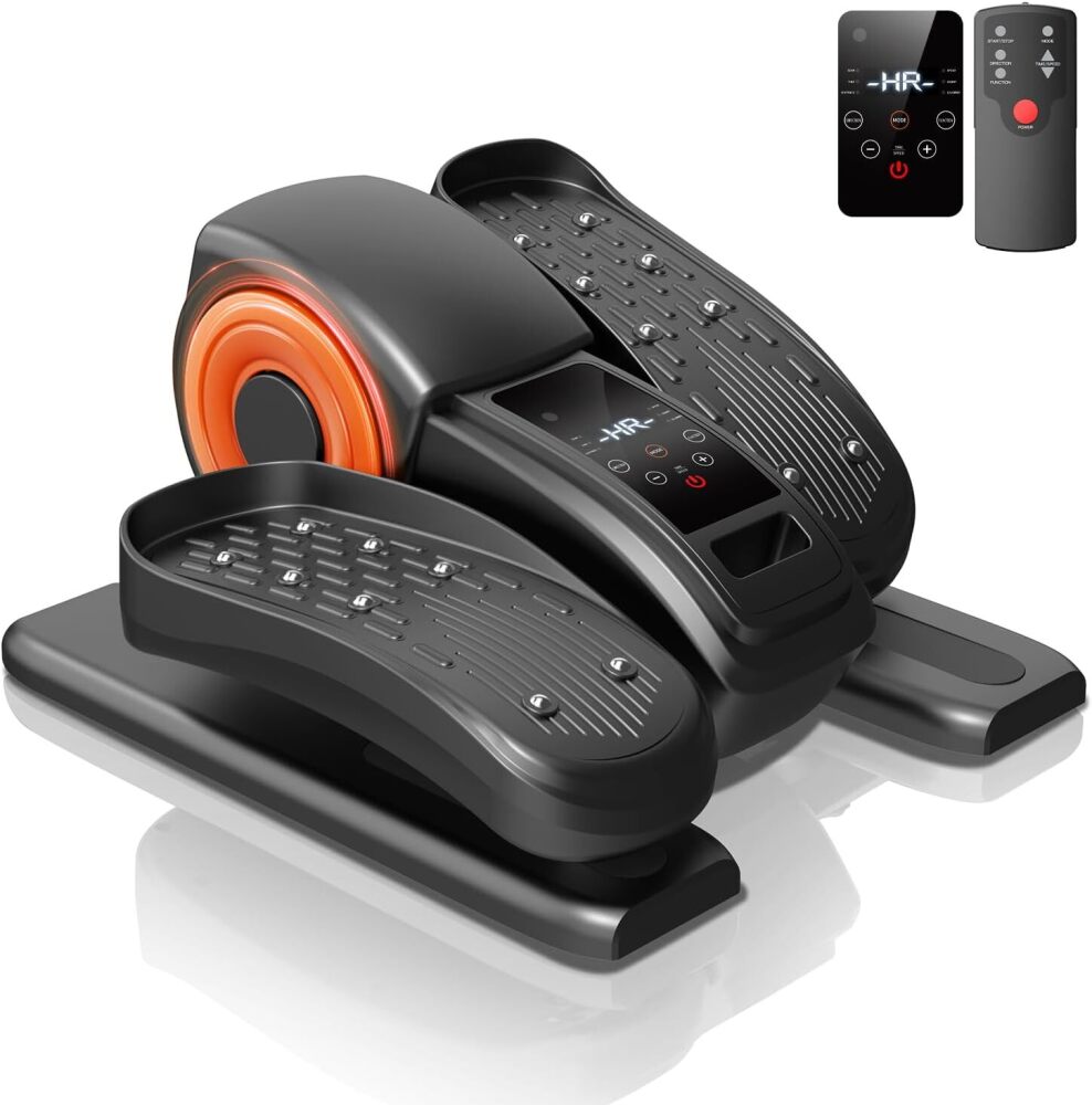 Under Desk Elliptical Machine, Ellipse Leg Exerciser as Seen on TV with Remote, Electric Seated Eclipse Foot Pedal Peddler Sitting for Senior,12 Speeds&Modes Fully Assembled for Home Office - Image 1 - Lot 8889