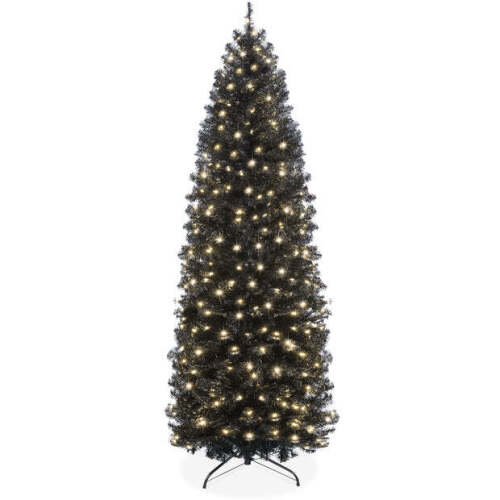 Pre-Lit Black Artificial Pencil Holiday Tree - Lot 9003