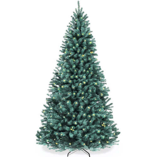 Pre-Lit Blue Spruce Christmas Tree w/ Foldable Base, Incandescent Lights - Lot 9008