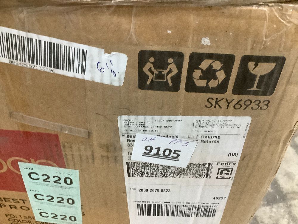 Pre-Lit Snow Flocked Artificial Pencil Christmas Tree w/ Multicolor Lights - Image 3 - Lot 9105