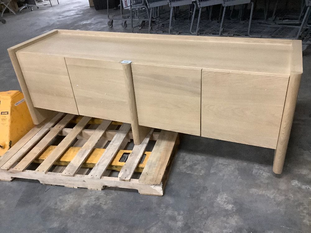 Torme 72" Media Unit - White Oak - Image 2 - Lot 9200