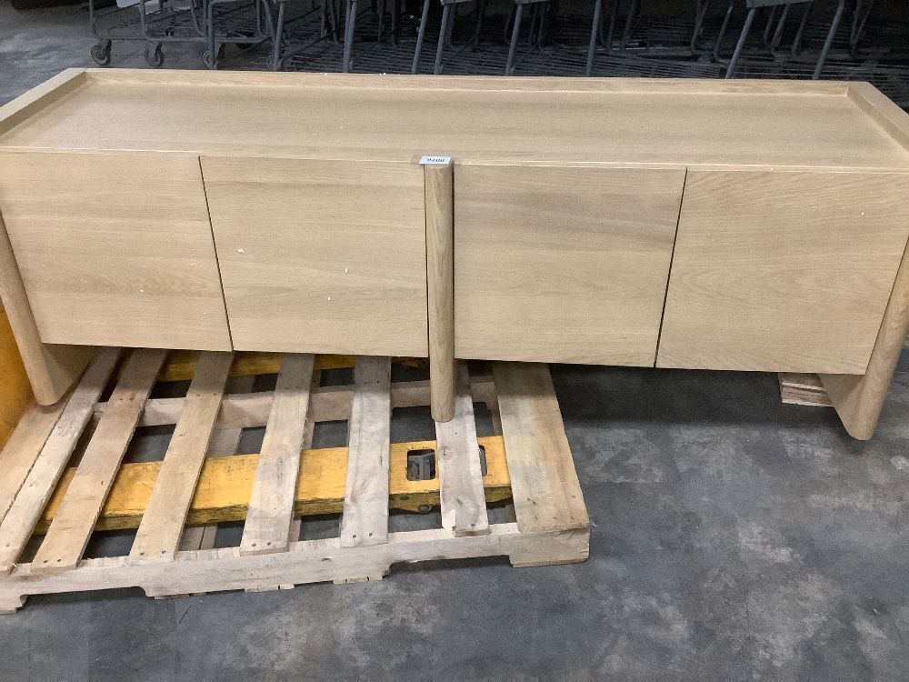 Torme 72" Media Unit - White Oak - Image 3 - Lot 9200