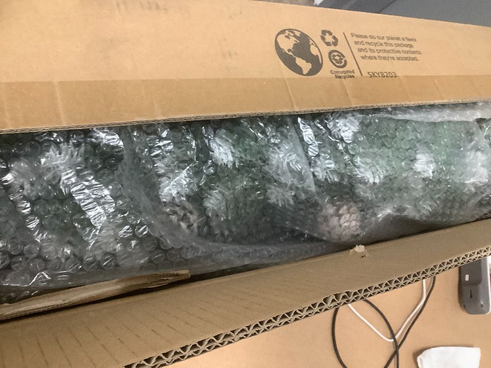 Pre-Lit Partially Flocked Pencil Christmas Tree w/ Pine Cones, Metal Stand - Image 4 - Lot 9203