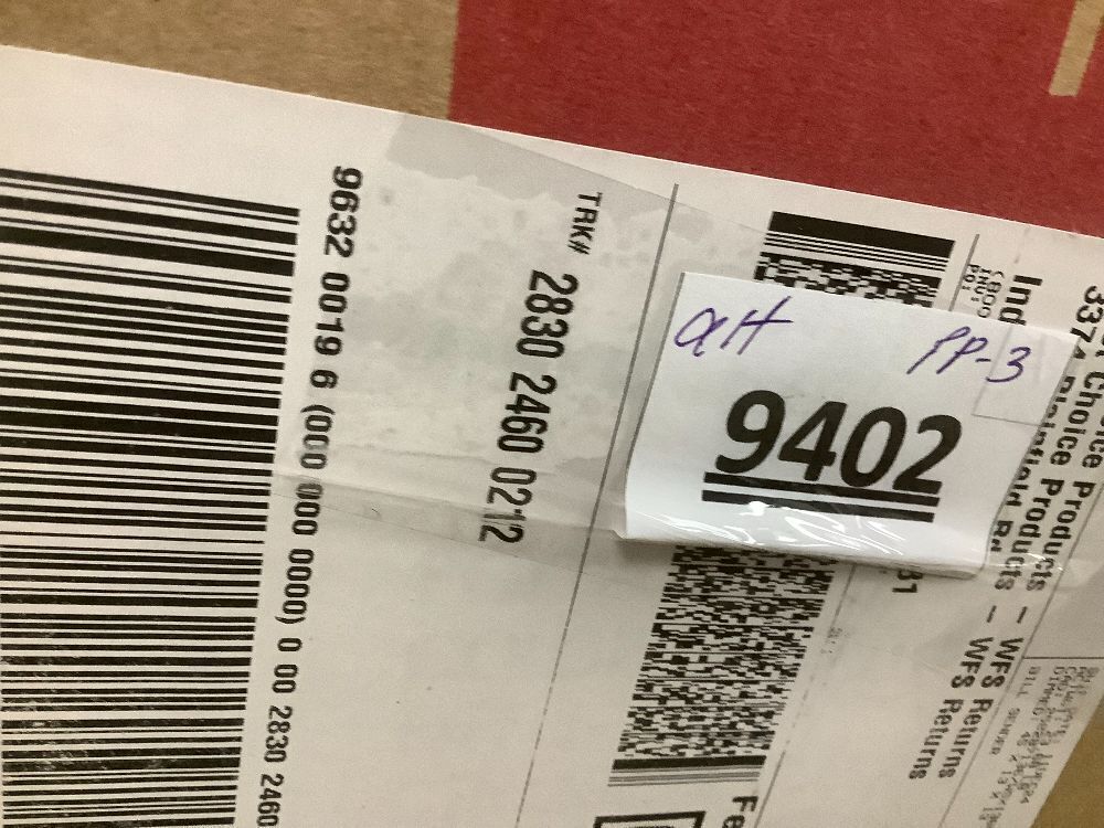 Pre-Lit Snow Flocked Artificial Pine Christmas Tree w/ Warm White Lights - Image 1 - Lot 9402