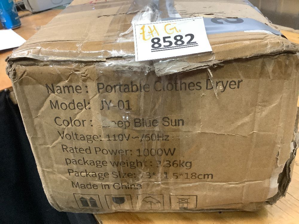 Portable Travel Mini Dryer Machine, Blue Clothes Dryer, Electric Dryer for Apartments, 1000W - Image 4 - Lot 8582