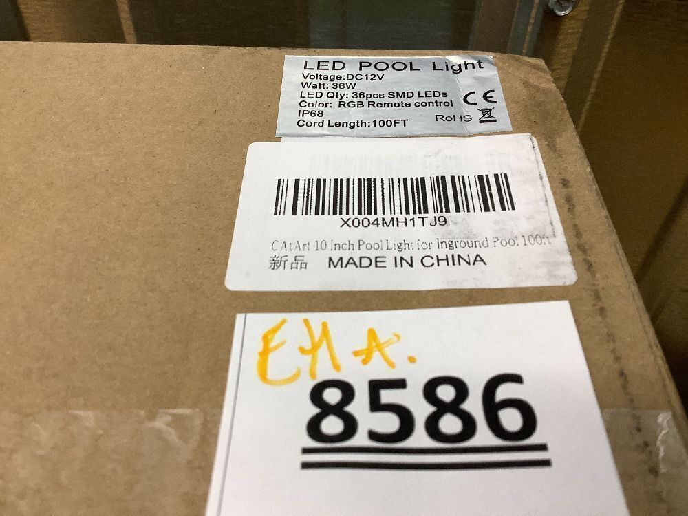 CAtArt 10 Inch Pool Light for Inground Pool (White), AC120V LED Pool Lights Suitable for 10 Inch Wet Niche, 35W, 100 Foot Cord - Image 4 - Lot 8586