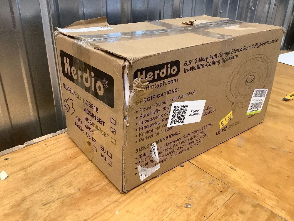 4Pack Herdio 6.5 Inch Bluetooth Ceiling Speakers 320W 2-Way Flush Mount in Wall Amplifier Receiver Suitable for Home Theater Bathroom Living Room Kitchen Office (White, Pair) - Image 4 - Lot 8587