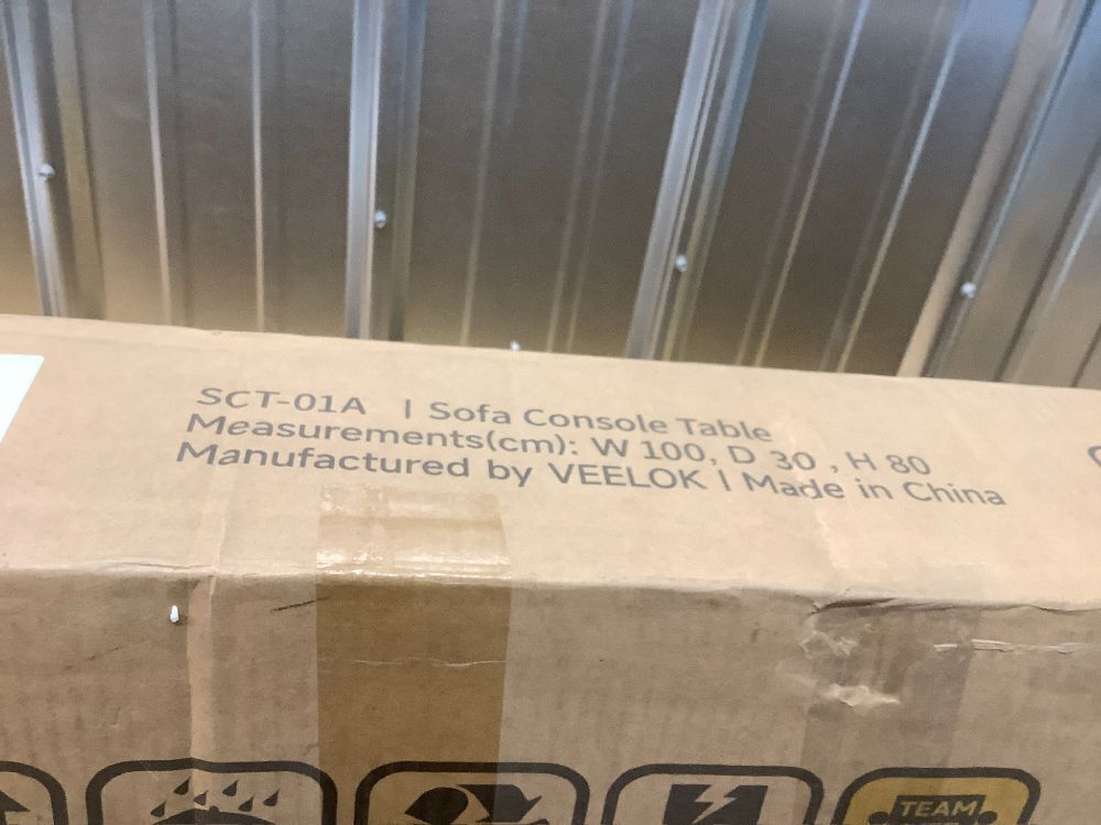 Fluted White Console Table with 3 Drawers, Modern Sofa Table with Open Storage Shelf for Living Room, Foyer Hallway, White - Image 5 - Lot 8863