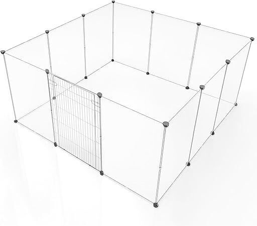 BRIAN & DANY Dog Playpen Portable for Small Animals, Dog Play Pen Indoor, Transparent Pet Playpen for Puppies, Cats, 80" L x 40" W x 28" H - Image 1 - Lot 8883