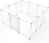 BRIAN & DANY Dog Playpen Portable for Small Animals, Dog Play Pen Indoor, Transparent Pet Playpen for Puppies, Cats, 80" L x 40" W x 28" H - Thumbnail 1