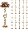 20 Pcs Metal Flower Arrangement Stand, 22.8 Inch Tall Wedding Flower Centerpieces Stand Gold Elegant Metal Flower Vase Candelabra Candle Holder for Wedding Table Decor Birthday Home Decor - Thumbnail 1