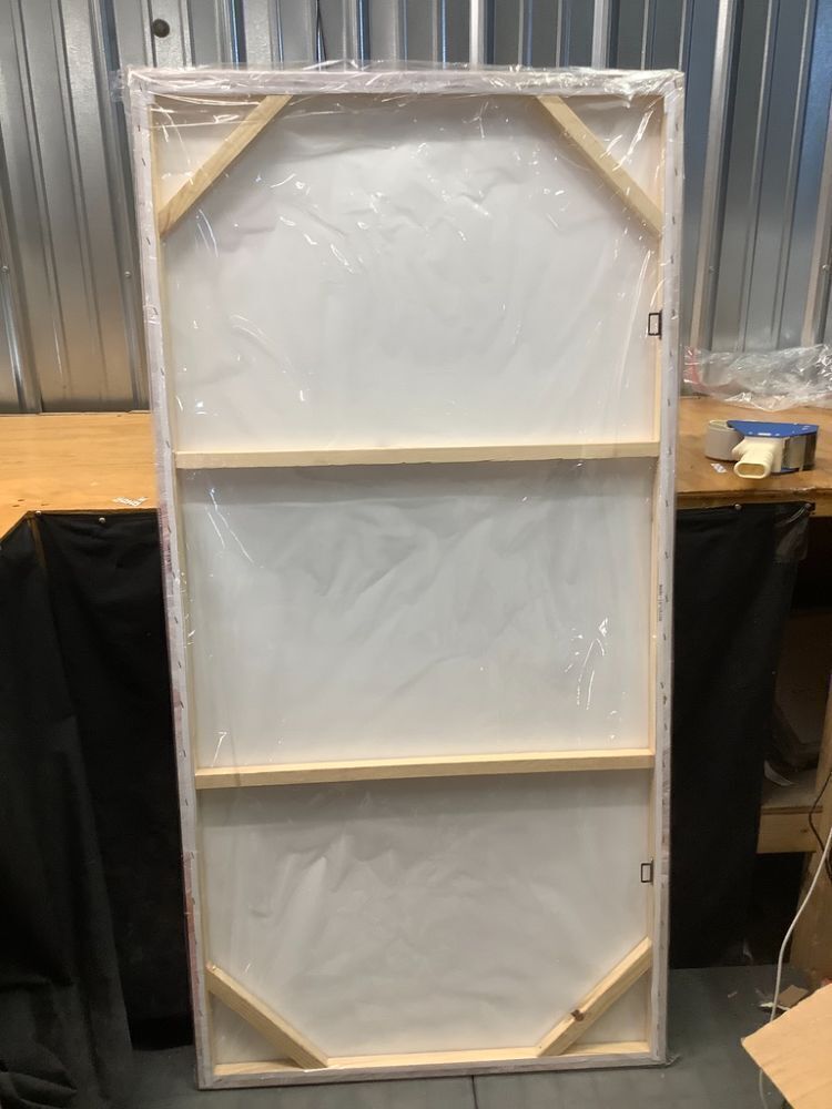 3D Textured Canvas Wall Art White Minimalist Painting Pink Texture Painting on Canvas - Image 2 - Lot 8824