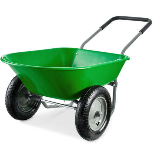 Dual-Wheel Wheelbarrow Garden Cart - Lot 8855