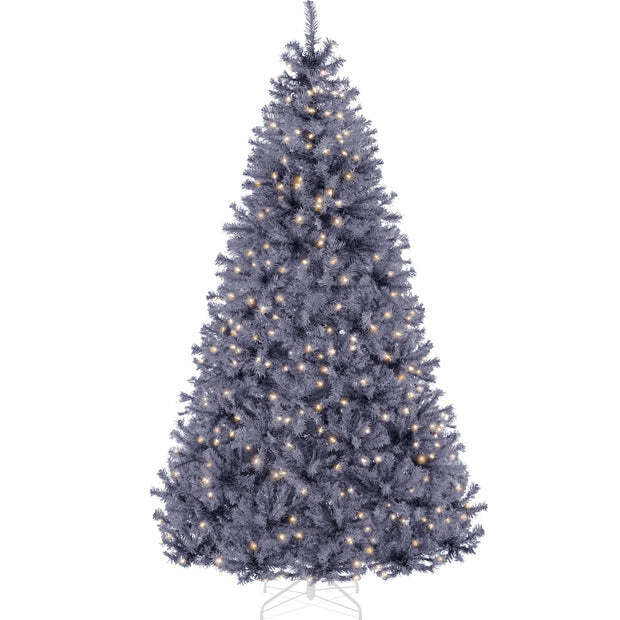 Pre-Lit Artificial Charcoal Gray Christmas Tree w/ Incandescent Lights - Image 1 - Lot 8983