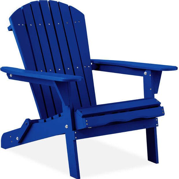 Folding Wooden Adirondack Chair, Accent Furniture w/ Natural Woodgrain - Image 1 - Lot 8921