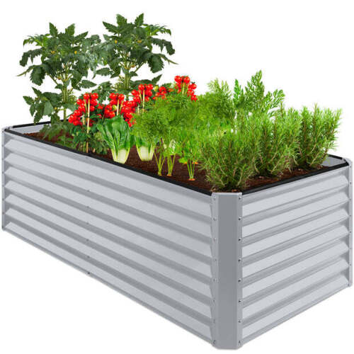 Outdoor Metal Raised Garden Bed for Vegetables, Flowers, Herbs - 6x3x2ft - Lot 8946