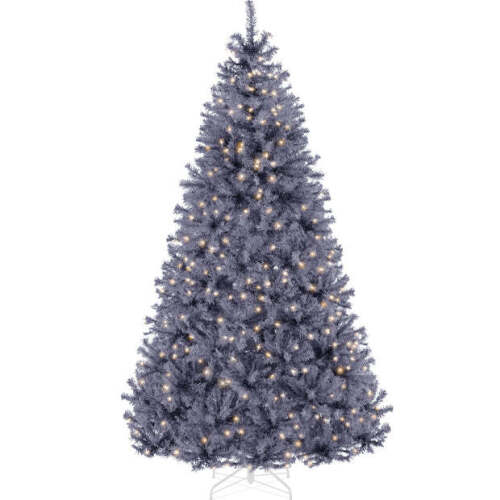 Pre-Lit Artificial Charcoal Gray Christmas Tree w/ Incandescent Lights - Lot 8966