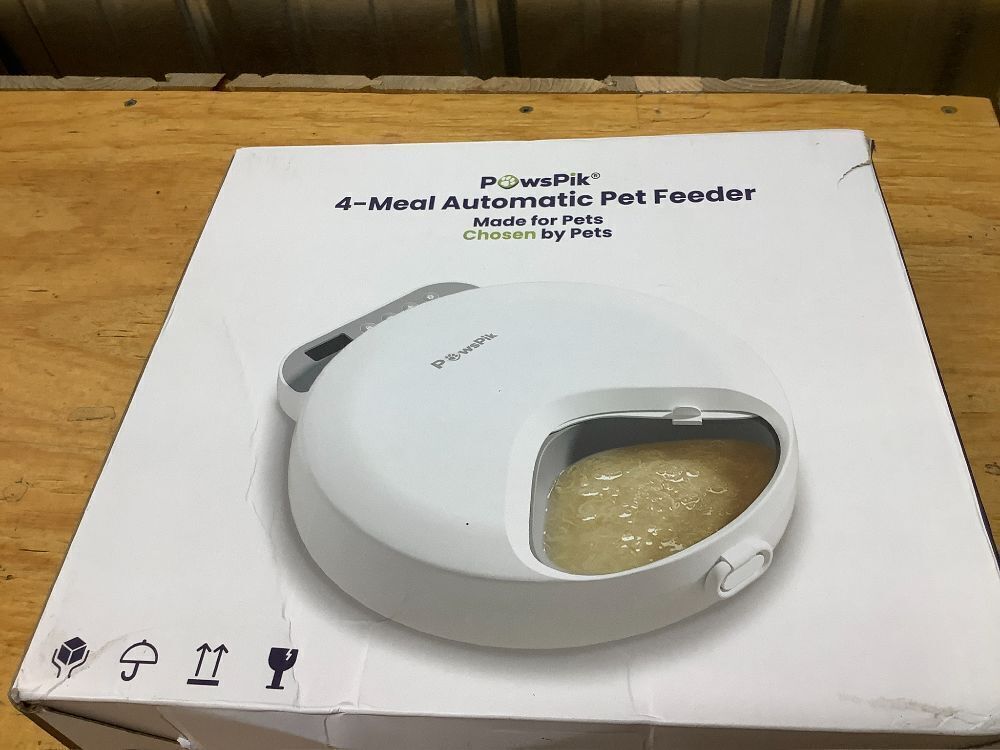 PawsPik Smart 4-Meal Automatic Pet Feeder – Programmable Timer for Wet & Dry Food, Cordless, with Ice Packs – Dog & Cat Feeder, White, 4-Cup Capacity - Image 4 - Lot 9015