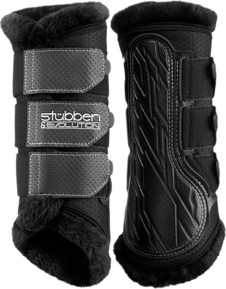Stubben Airflow Brushing Fleece Lined Horse Boots, Black, Large - Image 1 - Lot 9135