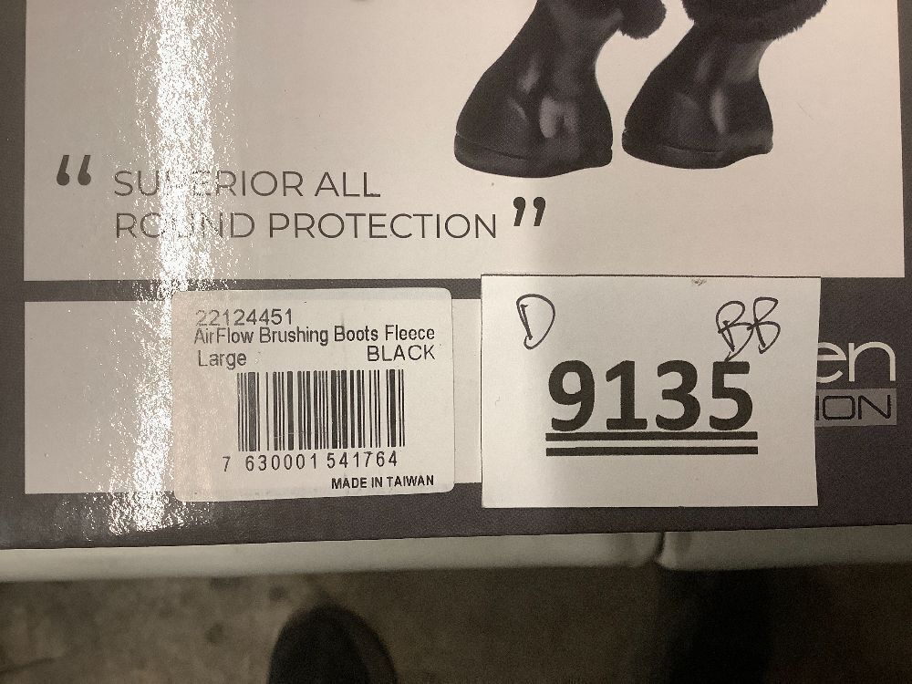 Stubben Airflow Brushing Fleece Lined Horse Boots, Black, Large - Image 5 - Lot 9135
