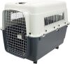 SportPet Designs Plastic Kennels Rolling Plastic Airline Approved Wire Door Travel Dog Crate, XXX-Large, Gray - Thumbnail 1