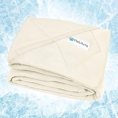 PetAmi Premium Cooling Dog Blanket | Lightweight Fluffy Pet Throw Blanket Bed Cover for Dogs, Cat, Puppies | Pet Blanket Furniture Protector Couch Sofa | Reversible Fuzzy Cozy | 29x40, Beige Latte - Image 1 - Lot 9060