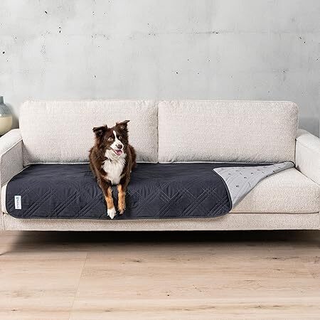 PetAmi Waterproof Couch Cover for Dogs, Reversible Furniture Cover Sofa Protector for Pet Cat Bed, Washable Blanket Dog Cover for Couch Seat, 30x70 Gray - Image 1 - Lot 9059